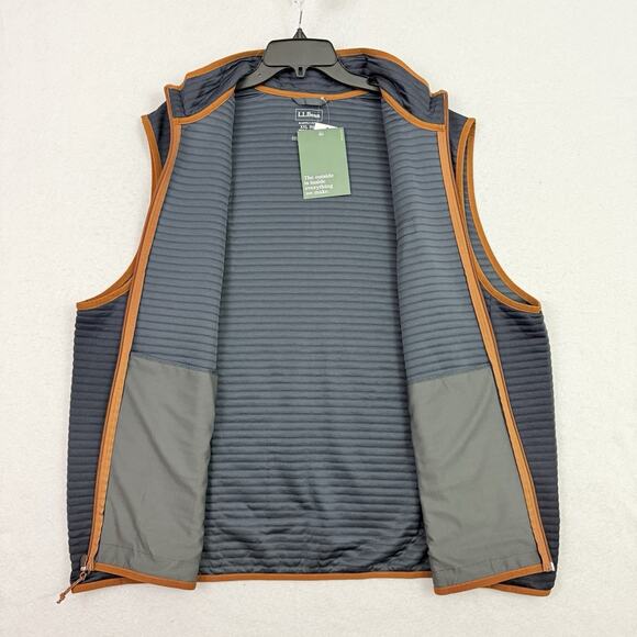 LL Bean Airlight Vest Mens XXL Full Zip Stretch Lightweight Navy Blue 513274 - Picture 7 of 10